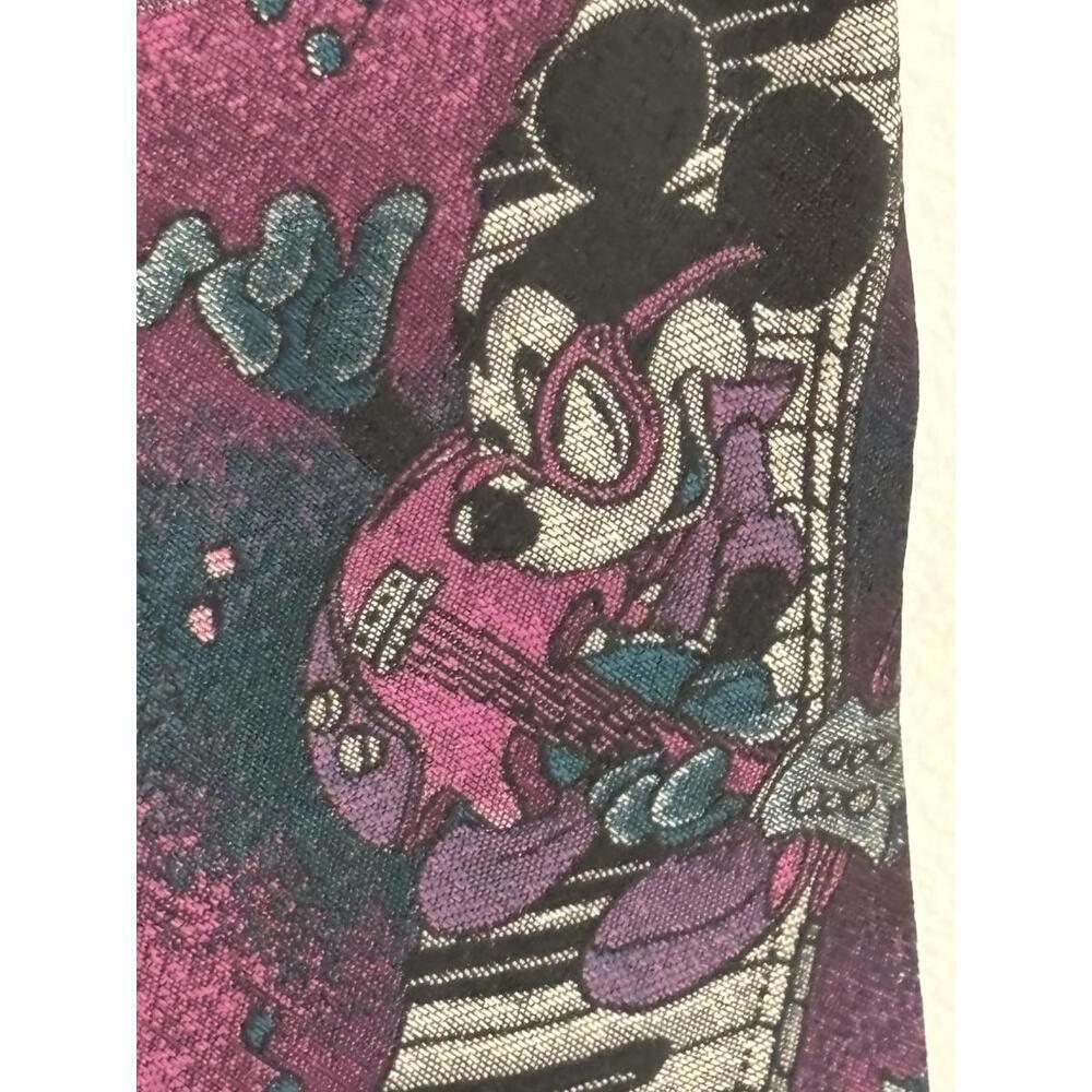 Vintage Disney Mickey & Co Tie Rock Star Mickey Mouse Piano Music Notes - Picture 3 of 6